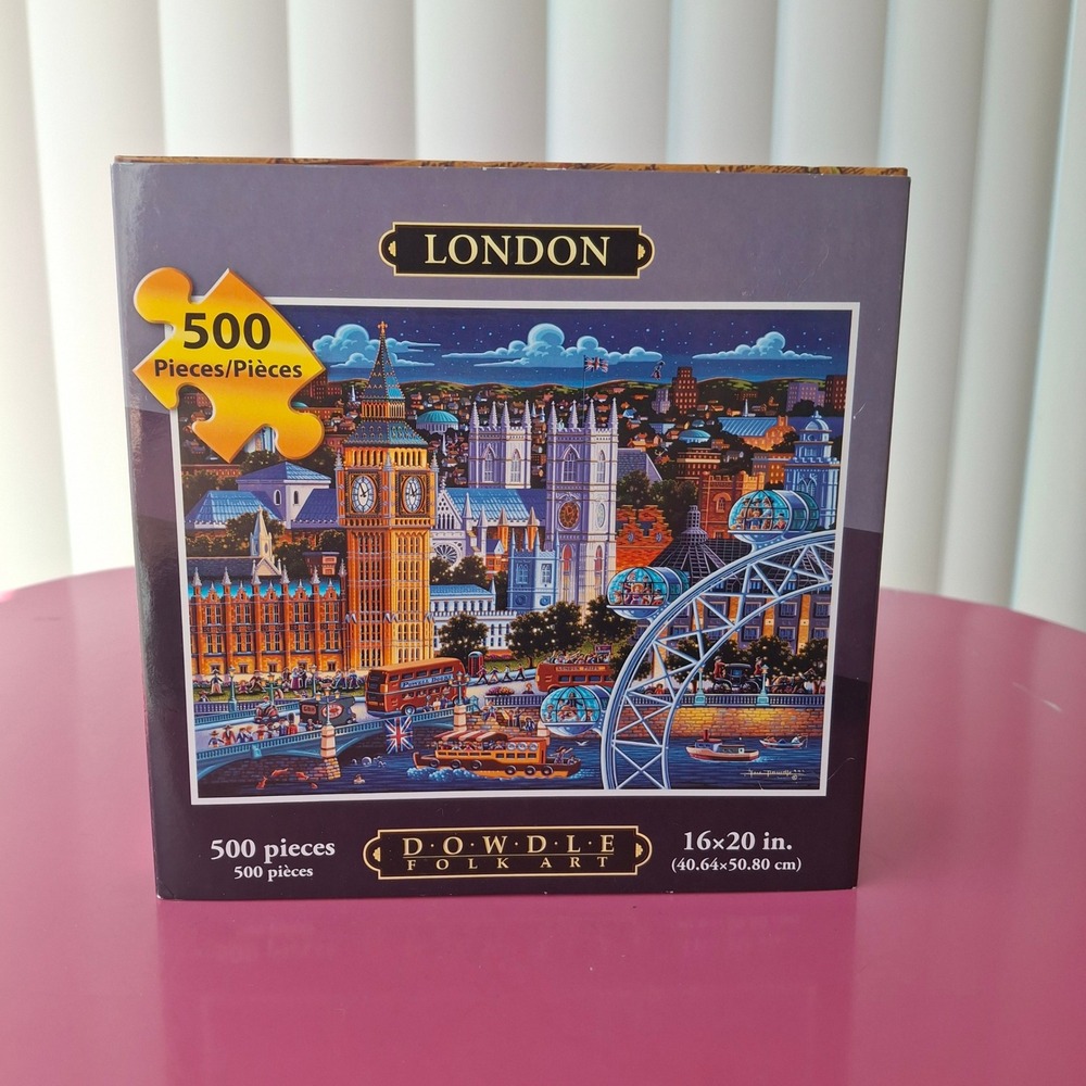 Dowdle Folk Art London Jigsaw Puzzle 500 Piece Eric Dowdle Cityscape 16x20